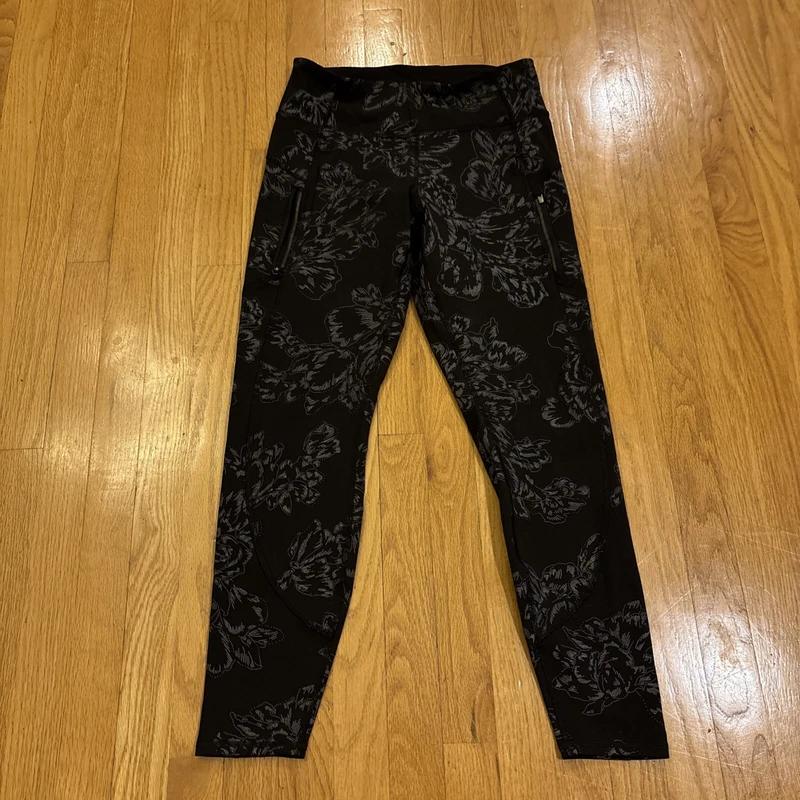 athleta rainier reflective aluna bloom floral leggings