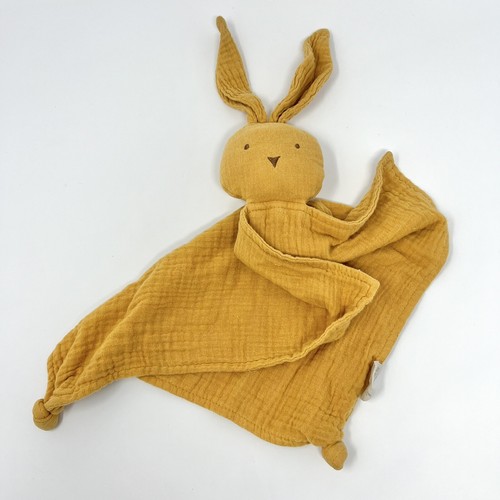 Cotton Whimsey Sage Green Bunny Baby Blanket Security Lovey