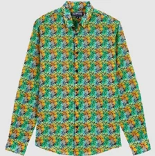 Vilebrequin Light Cotton Shirt / Unisex Caracal / Green / RRP £165