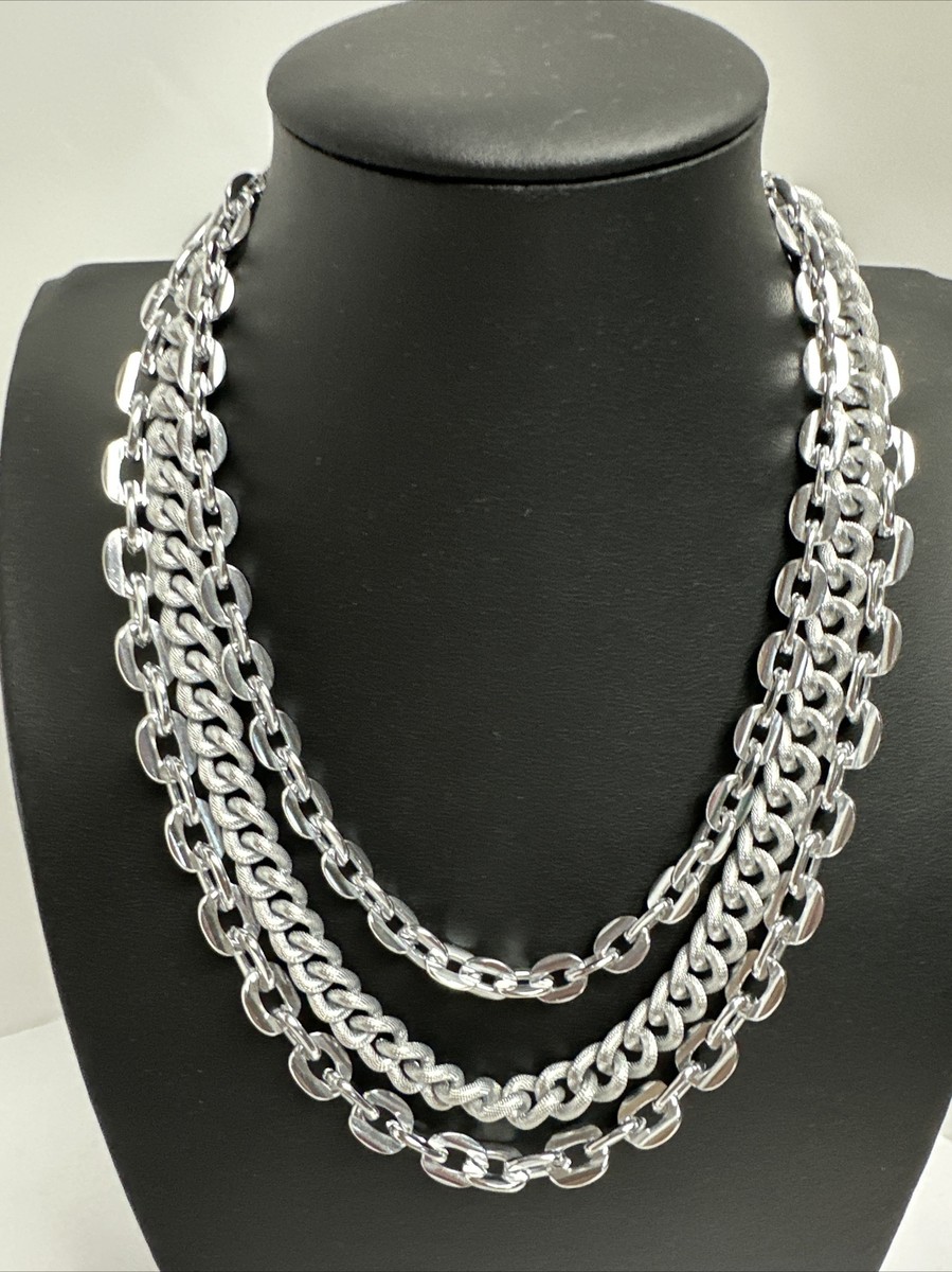 『Hollywood CHAIN BROWN×SILVER』 Gabriel & Co Sterling Silver Wheat Chain 24