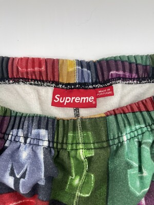 SUPREME FW20 Mulitcolor Block Sweat Pants Mens Size Small All Over