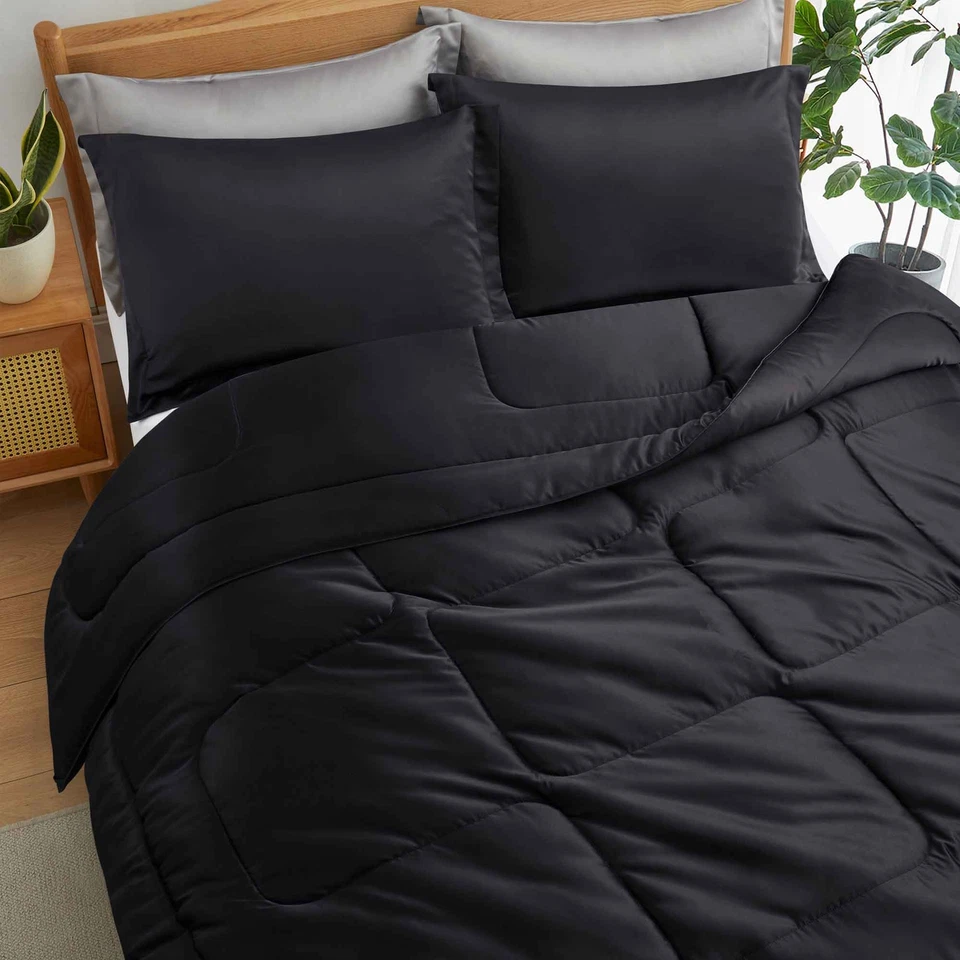 Satin Silky Quilt Super Soft Microfiber Bedding Comforter Set King or Queen Size - Image 4 of 4