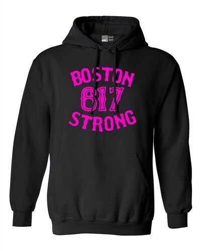 Felpa con cappuccio Boston 617 Strong Campaign Marathon Support - Foto 1 di 11