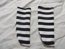 18" Doll Black White Knee High Socks EUC