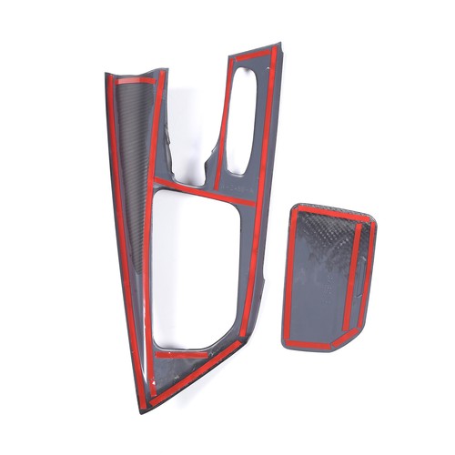 ABS Carbon Car Center Console Panel Cover Styling Trim For Corvette C8 2020-2024 - Picture 6 of 8