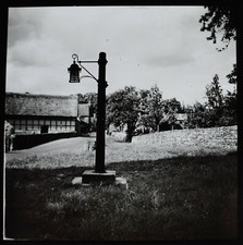 VINTAGE Magic Lantern Slide ROAD LAMP AT STANTON GLOUCESTERSHIRE C1950 PHOTO