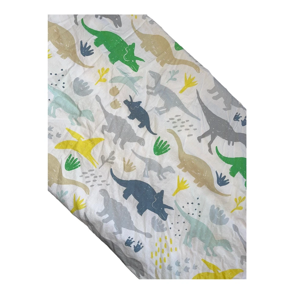 Land of Nod Dinosaur Fitted Toddler Baby Crib sheet HTF - Image 2 of 4