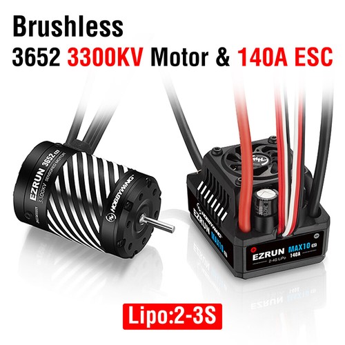 HobbyWing 3652 Brushless Motor und 80A 140A MAX10 G2 ESC Combo für 1/10 RC Car - Picture 21 of 21