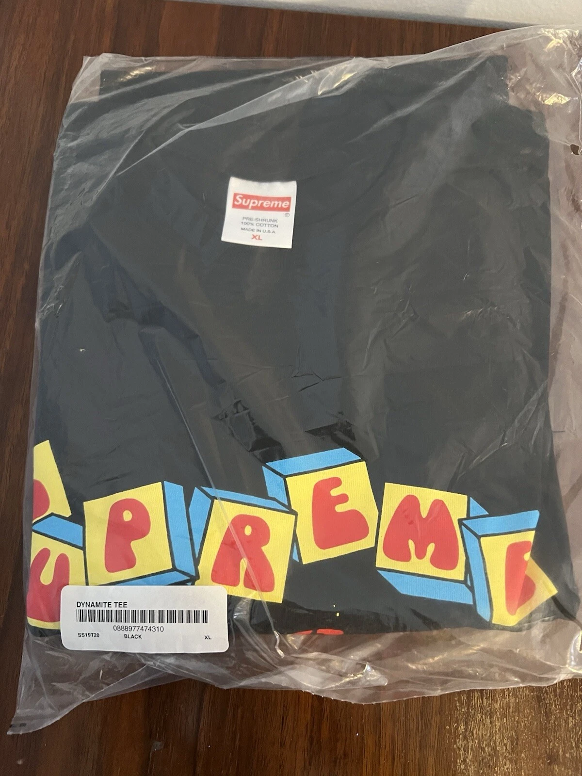 T shirt Supreme Dynamite SS19 noir X Large