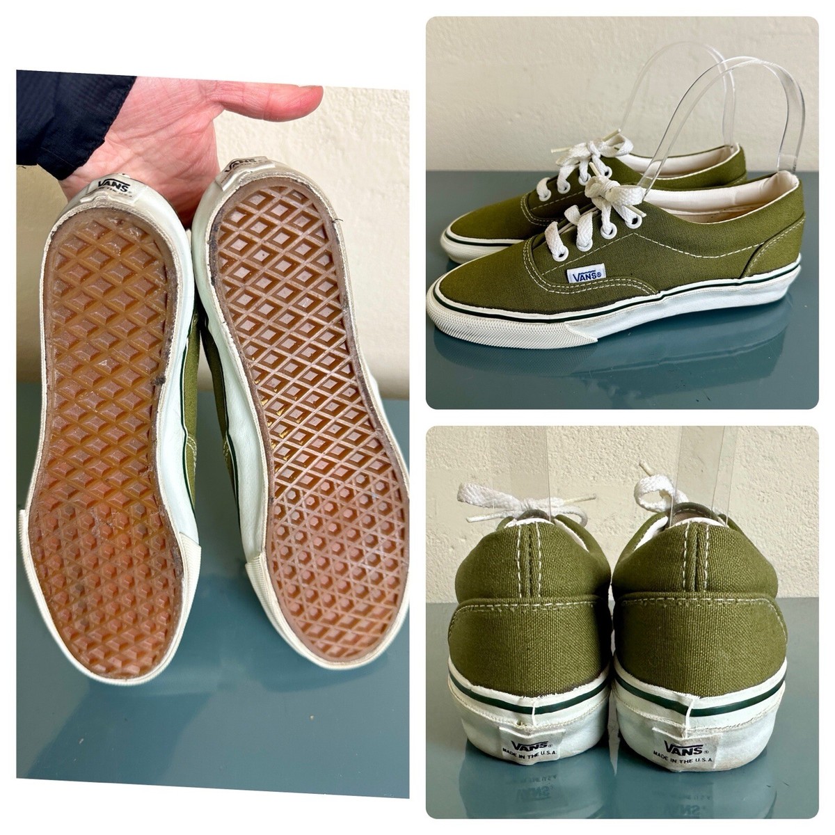 レア 80's OLD VANS deadstock MADE IN USA Vans Made in USA 80s Vintage Sneakers Old School Yellow Men's