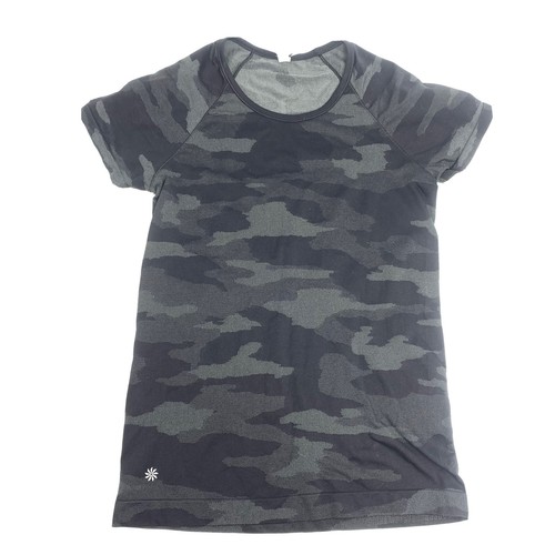 Athleta Shirt Womens SMALL Camo Black 