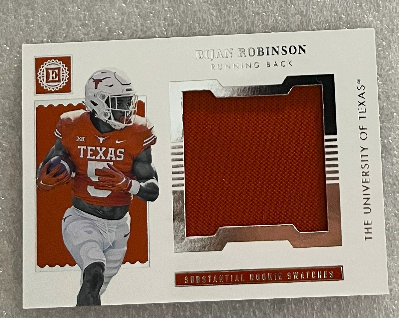 Bijan Robinson Panini Chronicles Draft Picks Encased Substantial Rookie Swatches #ERSBR Base
