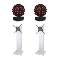 2x Chauvet DJ Rotosphere HP Mirror Ball Light 2x Flex Totem TV Stands