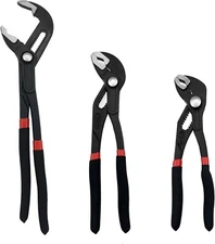 3PCS Groove Joint Pliers Set 7Inch 10Inch 12Inch, Fast Adjustable Channel Locks