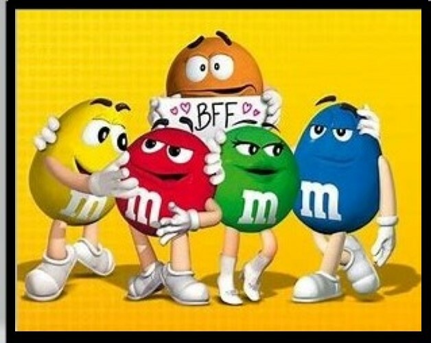BFF Best Friends Forever M & M Group Character Candy Sweet Pals
