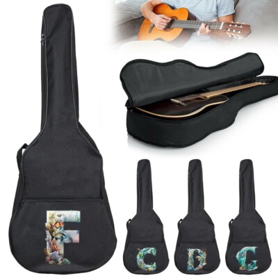 26 Buchstaben Gitarrentasche 31-41 Zoll gepolstert Akustikgitarre Instrument Taschen Koffer UK