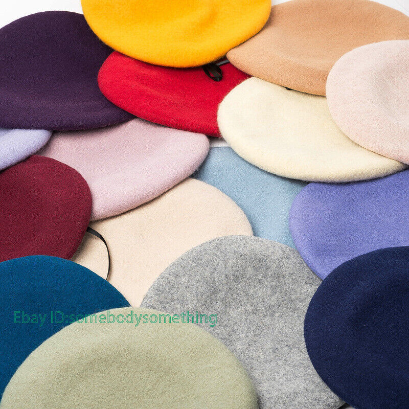 8144 Pu Leather Beret Hat For Women, Beanie Army Military Color Winter Lawliet Womens Faux Leather Beret Beanie Hat Army Military  main image 2