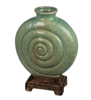 Privilege International 34411 Ceramic Flat Vase, Medium, Spiral, New, Free Shipp on sale Privilege International 34411 Ceramic Flat Vase, Medium, Spiral, New, Free Shipp on sale