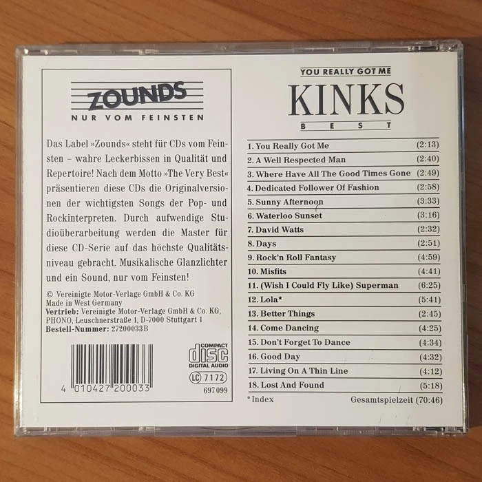 THE KINKS Best - You Really Got Me ZOUNDS NM/EX(CD) - Bild 4 von 4