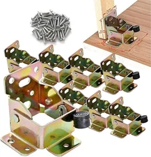 8 PCS Folding Bracket Iron Folding Lock Extension Table Chair Bed Leg Foldabl...