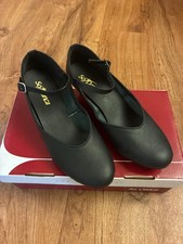 Character Shoes Suede Sole So Danca CH02 Black Adult Sizes 5/5.5/6/6.5