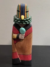 Hopi Kachina Arthur Oso Jr Polacca AZ Bird 6” 2005 Fire READ Indian Hand Carved