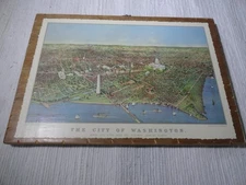 WashDC/Permanently Framed on Wood/Antique Currier & Ives/2sides