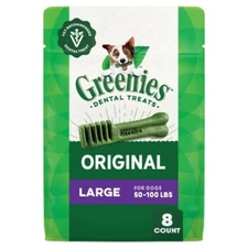 Greenies Large Chewy Dental Dog Treats Original Chicken - 12oz/8ct