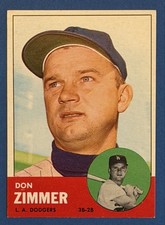 1963 Topps Don Zimmer #439 Los Angeles Dodgers