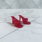 Vintage 1960's Classic Barbie Red Open Toed Heel Shoes By Mattel