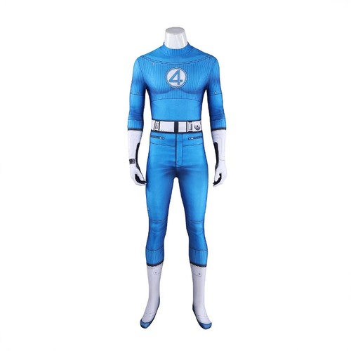 Fantastici Quattro cosplay donna invisibile torcia umana vestito stretto Halloween ballo - Foto 5 di 23