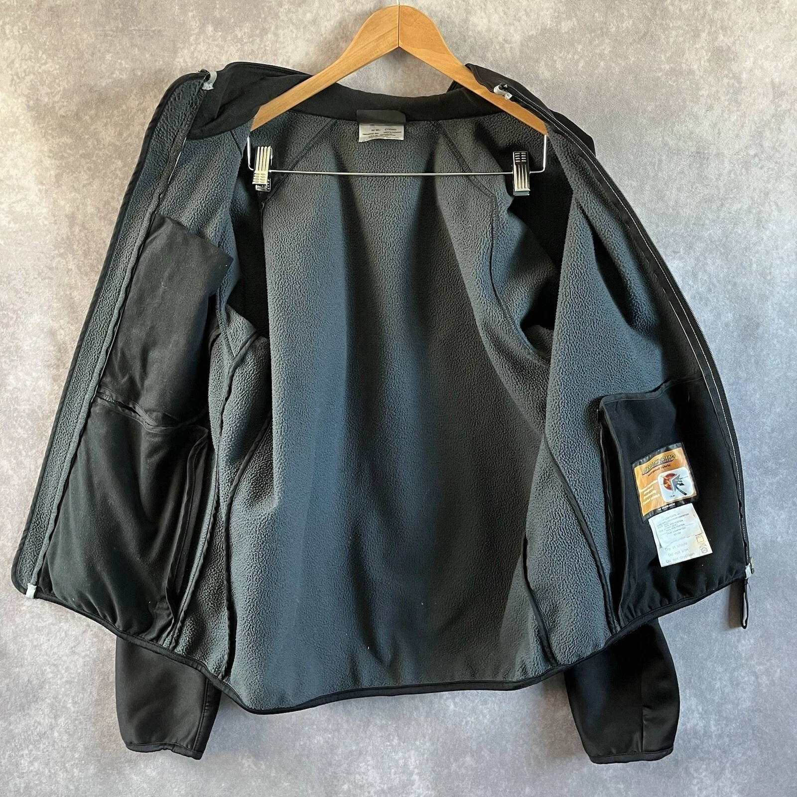 Phenix Softshell Jacket Mens Medium Black Aerothermo Fleece Lined EY5G860 - product detail image 2