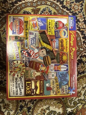 White Mountain Puzzles Vintage Signs - 1000 Piece Jigsaw Puzzle NIB
