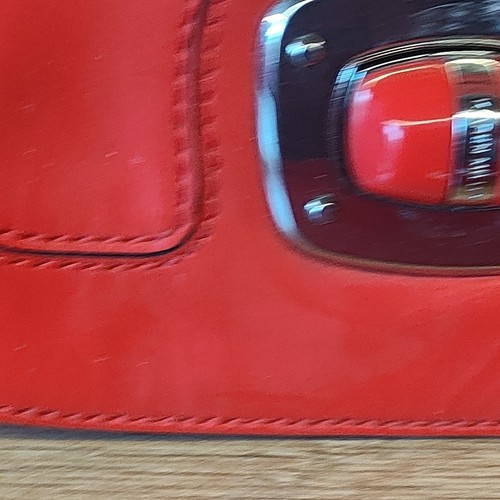 Bolso de Mano Karen Millen Vintage Cuero Rojo Usado Visto en Revista Cosmopolitan - Imagen 8 de 17