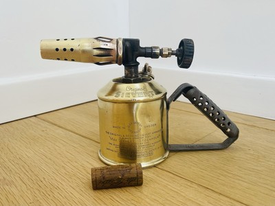 Vintage Messing Lötlampe MAX SIEVERT, Typ 220, Sammlerstück, Schweden, vor 1939