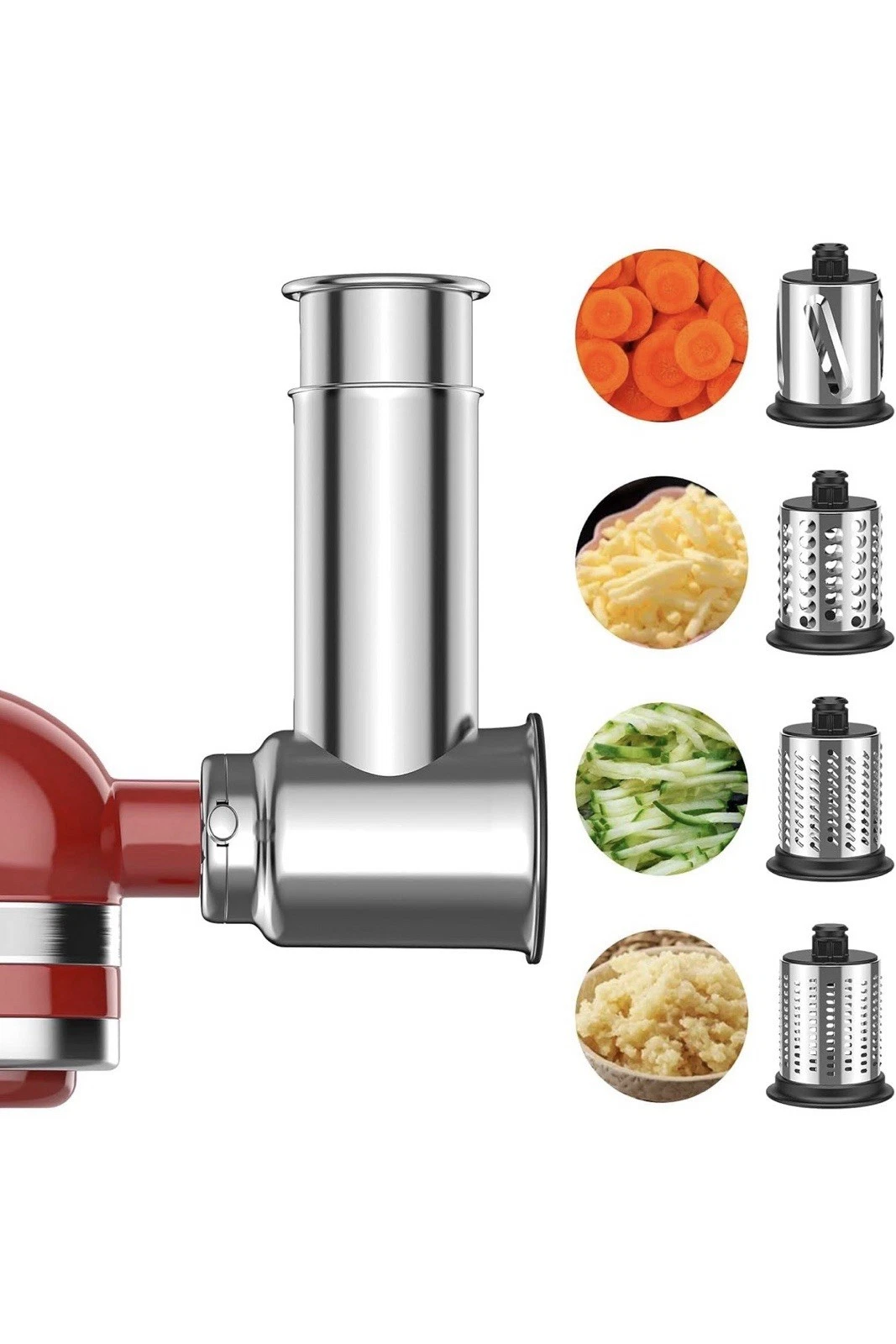 Stainless Steel Slicer Shredder Attachment for KitchenAid Stand Mixers