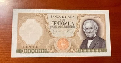 Banconota Da 100.000 Lire Manzoni Decreto Raro - Bild 1 von 4