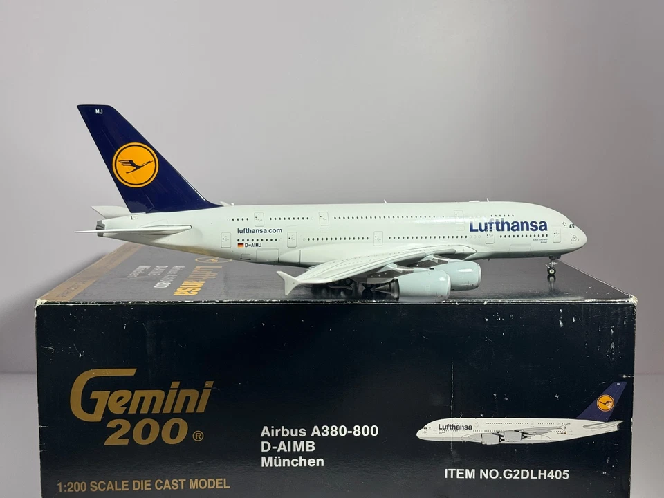 Gemini Jets 1:200 Lufthansa Airbus A380-800 D-AIMB 1990s colores G2DLH405 Foto 2 de 2
