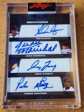 2021 Leaf Ultimate Nolan Ryan/Greg Maddux/Pedro Martinez/Juan Marichal Auto #3/3
