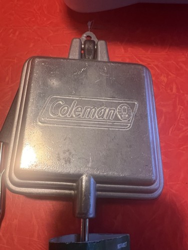 2 COLEMAN COOKING TOOLS CAMP COOKER SANDWICH GRILLE & EXTENDABLE FORK Brand New - Picture 6 of 10