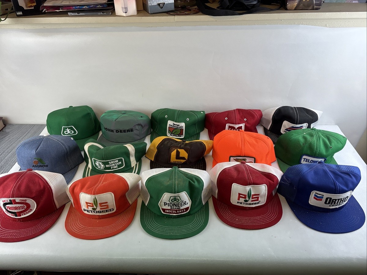 LOT of 15 Vintage K-BRAND PRODUCTS ONLY Trucker Hats PATCH Mesh FARM  AGRICULTURE