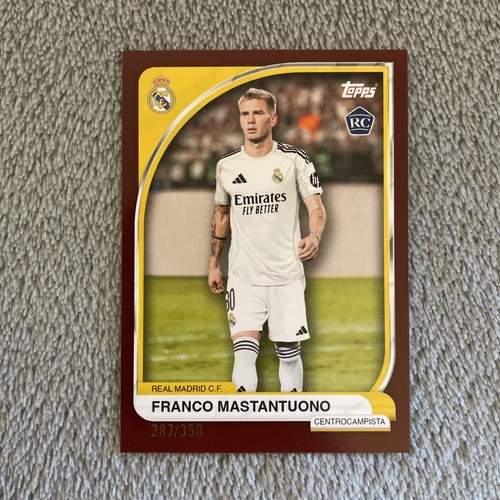 Franco Mastantuono 2025 Topps Real Madrid Collector Tin #'d /350 RC #9 SP Rookie