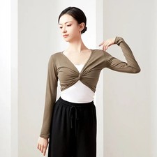 Women Dance Tops Ballet Dance Modern Classical Dance Coats Kink Long Sleeve