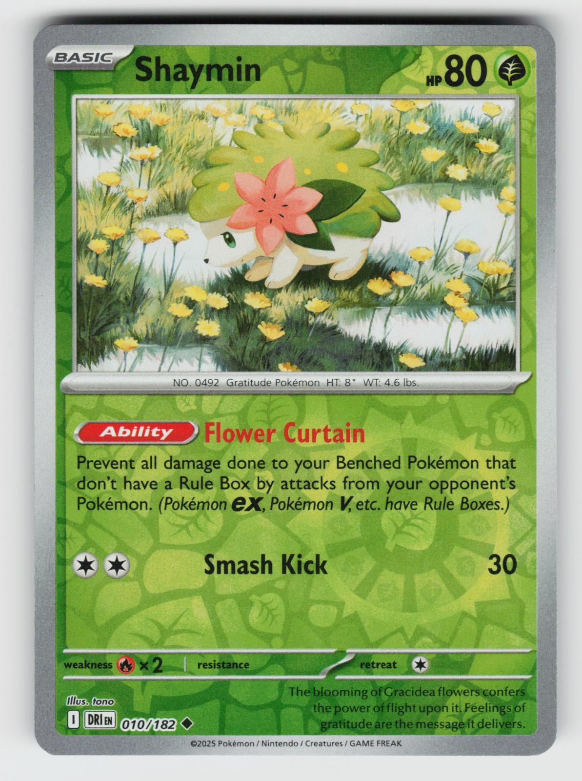 Shaymin 010/182 Destined Rivals UC Reverse Holo NM/M Pokemon