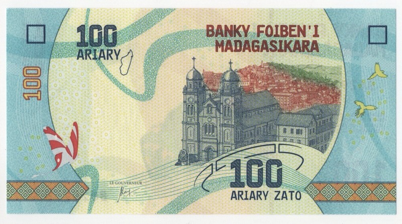 MADAGASCAR 100 Ariary, 2017, P-97, UNC World Currency
