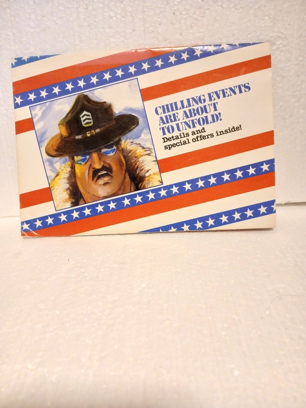 GI Joe ARAH 8x5" Sgt. Slaughter "Chilling Events" -1987 Hasbro Direct mailer