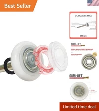 Ultra-Life MAX Quiet Nylon Garage Door Rollers with Protective Caps, Pack of 10