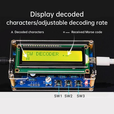 DIY CW Trainer Morse Code Decoder Keyer Interpreter DIY Electronic Component Kit