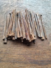 50 Antique 1889 Floor clasp cut iron Nails,2.5" long, old new stock