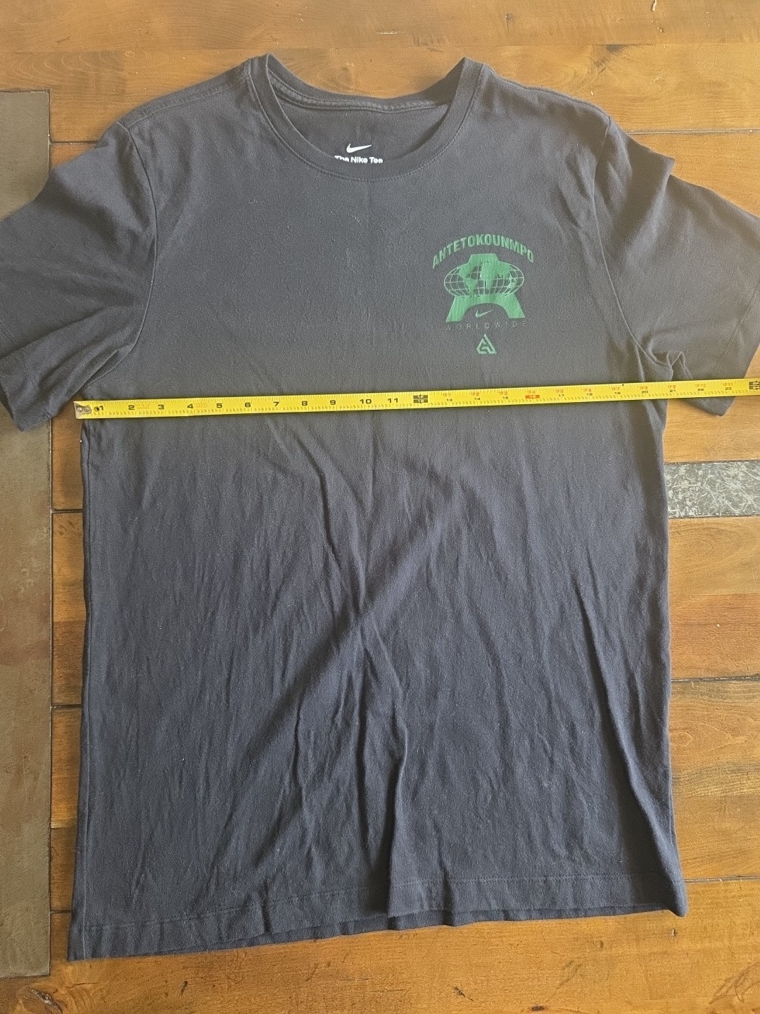 Nike Giannis M90 Basketball T-Shirt Greek Freak Quote Black Green L image 6